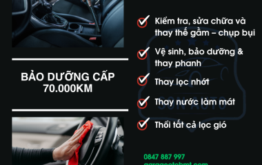 Bảo dưỡng xe cấp 70.000 km tại Gara ô tô Thái Sơn BMT – Dịch vụ chuẩn hãng, uy tín tại Buôn Ma Thuột